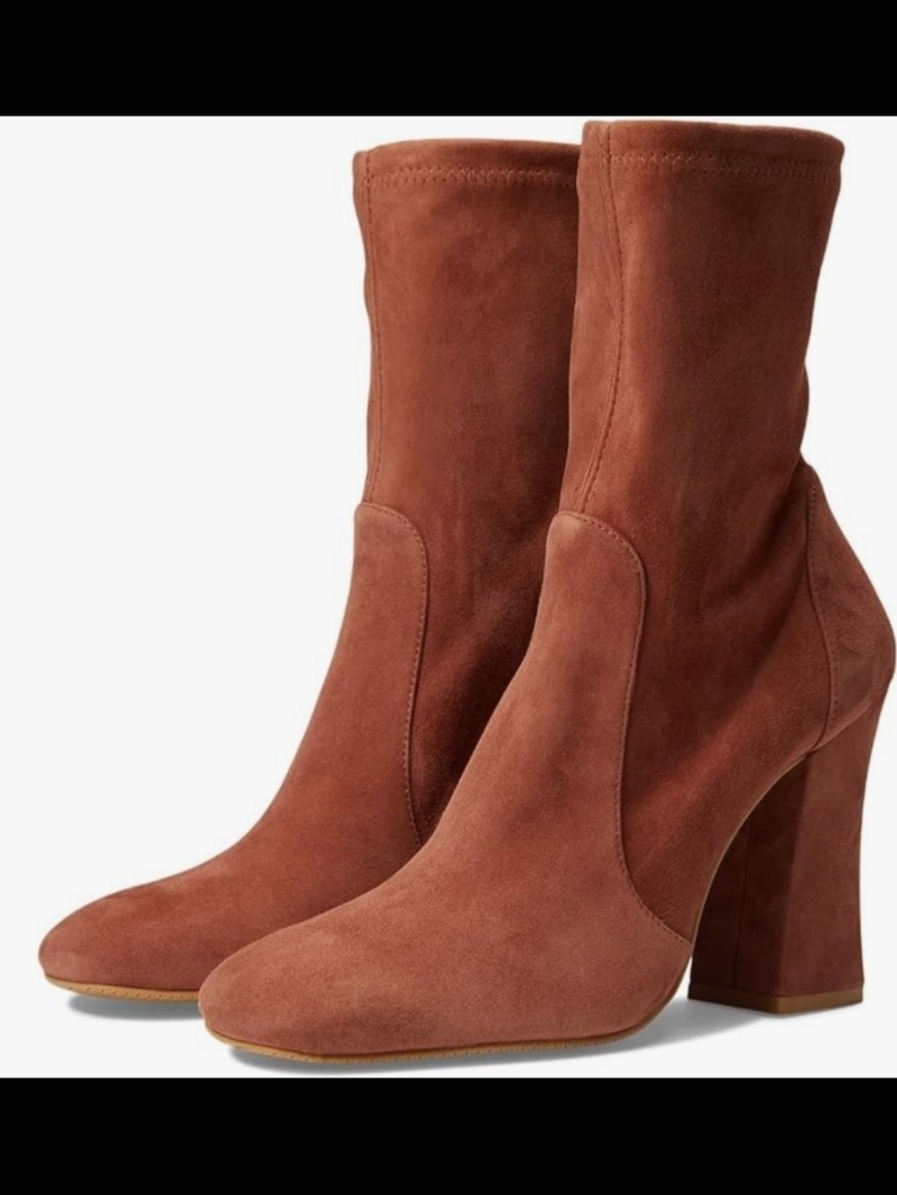 Stuart Weitzman Curveblock 100 Bootie Cappucino size 5 B